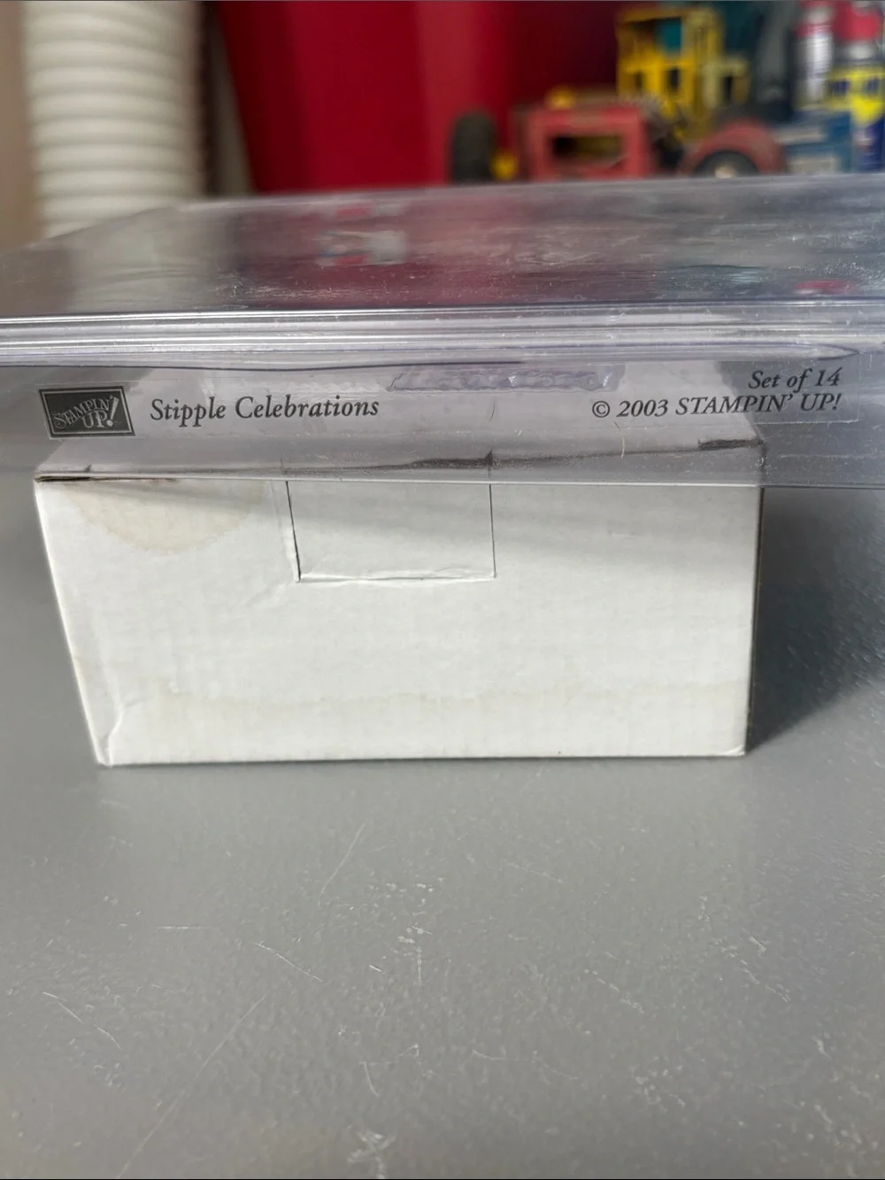 Stampin’ Up! Stipple Celebrations 2003 Wood Mount Stamp Set of 14